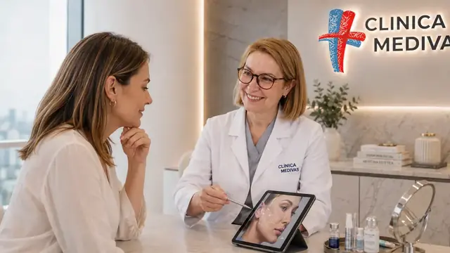 Corrección de arrugas en Madrid | Clínica Medivás Dra. Paloma Tejero atendiendo una consulta de Corrección de arrugas en Clínica Medivás Madrid