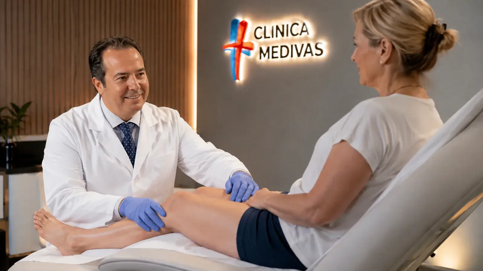 Physiotherapy in Madrid | Clínica Medivás Medical team de Clínica Medivás seeing a patient for physiotherapy at Clínica Medivás Madrid