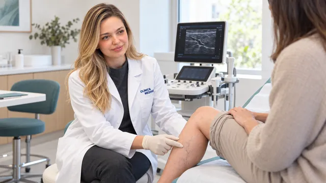 Dra. Laura Juárez Alonso en una consulta sobre linfedema en Clínica Medivás Madrid