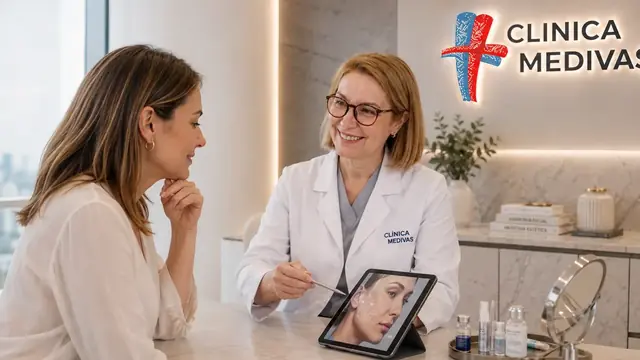 Fat transfer in Madrid | Clínica Medivás Team de Cosmetic Surgery de Clínica Medivás seeing a patient for fat transfer at Clínica Medivás Madrid