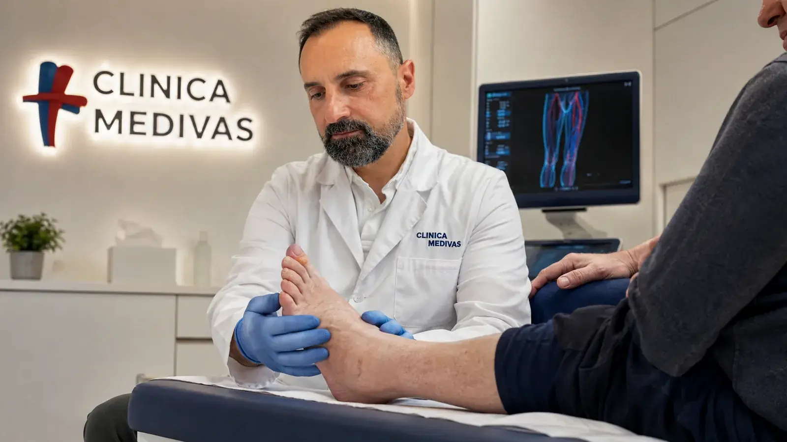 Neuropatía periférica en Madrid | Clínica Medivás Dr. Joaquín María de Ojeda Ruíz de Luna atendiendo una consulta de Neuropatía periférica en Clínica Medivás Madrid