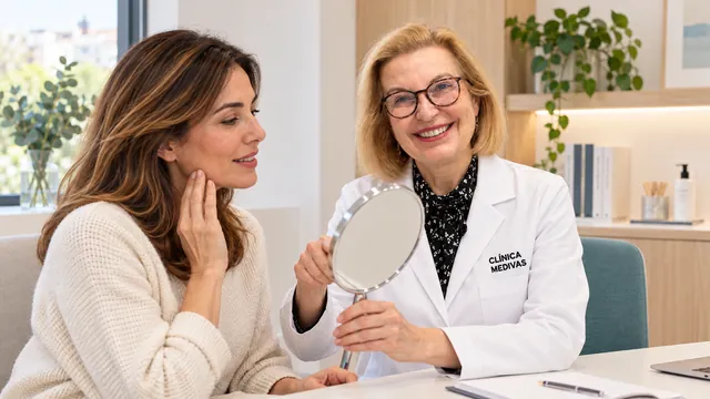 Dra. Paloma Tejero García en una consulta sobre tratamiento de arrugas y estimulación de colágeno en Clínica Medivás Madrid