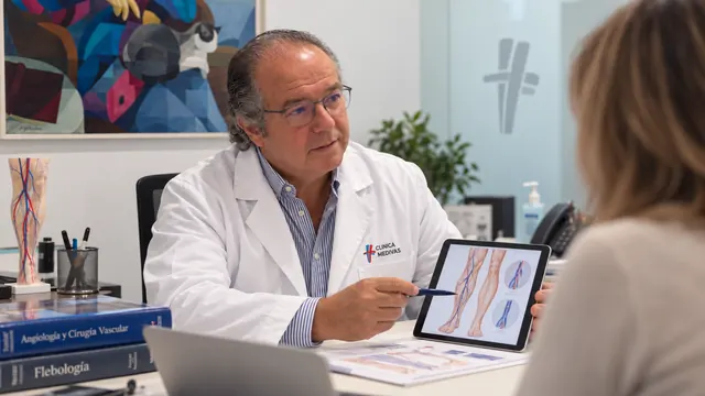 Tratamiento de varices en Madrid | Presoescleroterapia Clínica Medivás Consulta de presoescleroterapia para varices en Madrid en Clínica Medivás con el Dr. Agustín Arroyo Bielsa