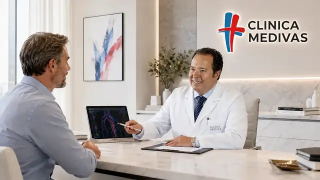Radiology and ultrasound in Madrid | Clínica Medivás Dra. Susana Bordegay Pérez seeing a patient for radiology and ultrasound at Clínica Medivás Madrid