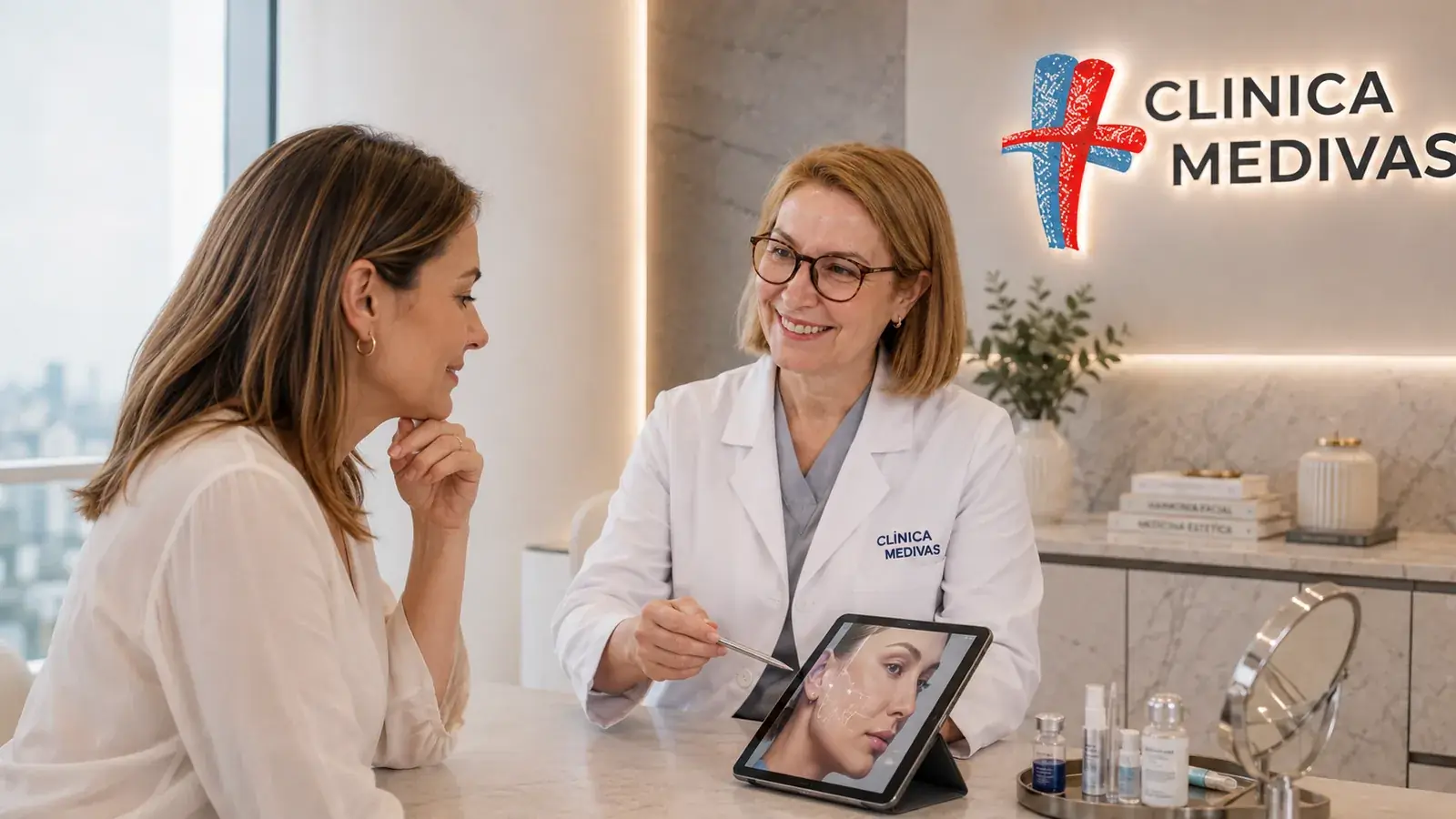 Reducción de senos en Madrid | Clínica Medivás Equipo de Cirugía Estética de Clínica Medivás atendiendo una consulta de Reducción de senos en Clínica Medivás Madrid