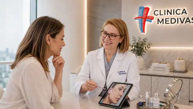 Rejuvenecimiento con Láser C02 en Madrid | Clínica Medivás Dra. Paloma Tejero atendiendo una consulta de Rejuvenecimiento con Láser C02 en Clínica Medivás Madrid