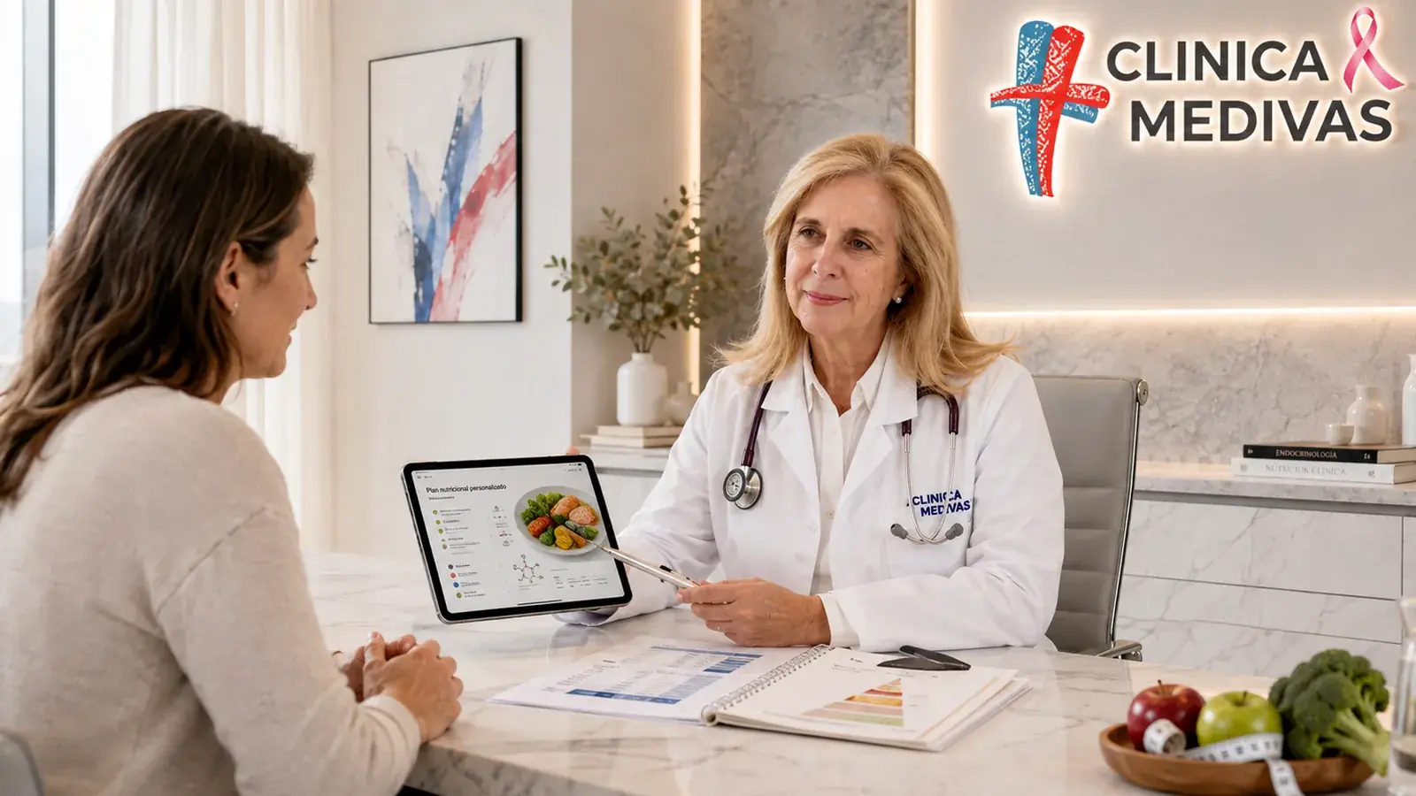 Tratamientos Para hombre en Madrid | Clínica Medivás Dra. Paloma Tejero atendiendo una consulta de Tratamientos Para hombre en Clínica Medivás Madrid