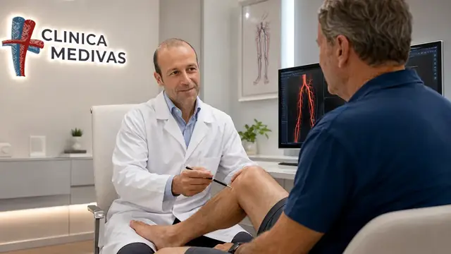 Varices Estéticas en Madrid | Clínica Medivás Dr. Agustín Arroyo Bielsa atendiendo una consulta de Varices Estéticas en Clínica Medivás Madrid
